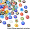 1 Strand Flat Round Handmade Millefiori Glass Beads Strands, Mixed Color, 6x3mm, Hole: 0.5mm, about 65pcs/strand, 14.1 inch