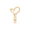 Heart Alloy Swivel Clasps, Lanyard Push Gate Snap Clasps, Light Gold, 4.3cm