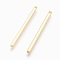 Brass Pendants, Lead Free & Cadmium Free & Nickel Free, Long-Lasting Plated, Rectangle, Golden, 40x2x2mm, Hole: 1mm