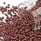 TOHO Round Seed Beads, Japanese Seed Beads, (PF564F) PermaFinish Cabernet Red Metallic Matte, 11/0, 2.2mm, Hole: 0.8mm, about 1110pcs/10g