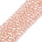 Electroplate Glass Beads Strands, AB Color Plated, Faceted, Rondelle, Misty Rose, 2.3~2.7x2mm, Hole: 0.4mm, about 144~150pcs/strand, 28~29cm