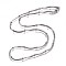 Non-Tarnish 304 Stainless Steel Herringbone Chain Necklaces, with Beads and Lobster Claw Clasps, Stainless Steel Color, 20.1 inch(51.2cm), 2mm