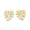 201 Stainless Steel Pendants, Monstera Leaf, Real 18K Gold Plated, 28.5x27.5x1mm, Hole: 1.4mm