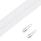Garment Accessories, Nylon Closed-end Zipper, Zip-fastener Components, for Bag Zipper, with Spray Painted Zinc Alloy Zipper Sliders Zipper Head, White, 34x2.5mm, 1pc, 27x10x9mm, 30pcs