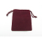 Velvet Jewellery Bag, Dark Red, About 7cmx9cm