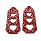 PU Leather Big Pendants, with Iron Ring, Valentine's Day Collection, Heart, 62.5x31x2mm, Hole: 1.6mm