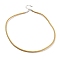Braided Round Imitation Leather Bracelets Making, with Stainless Steel Color Tone Stainless Steel Lobster Claw Clasps, Pale Goldenrod, 17-1/8 inch(43.6cm)