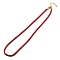 Nylon Milan Cord Necklace Making, with Brass Findings and Stainless Steel Claw Lobster Clasps, Golden, Long-Lasting Plated, Red, 17.91~18.31 inch(45.5~46.5cm)