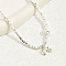 Iron Pendant Necklace for Women, Silver Color Plated, Bowknot, 17-1/4 inch(44cm)