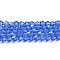Transparent Electroplate Glass Beads Strands, AB Color Plated, Faceted, Bicone, Light Blue, 2.9~3.3mm, about 135~140pcs/strand, 38~40cm
