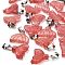 Cherry Quartz Glass Pendants, with Stainless Steel Color Plated 201 Stainless Steel Snap on Bails, 18~18.5x20~20.5x4.5~5mm, Hole: 7.5x4.5mm