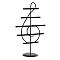 5-Tier Musical Note Iron Earring Display Tower, Jewelry Organizer Holder for Earrings Storage, Black, 23.5x37cm