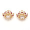 Brass Micro Pave Cubic Zirconia Charms, Crown, Real 18K Gold Plated, 13x14.5x3.5mm, Hole: 1.4mm