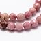 Natural Rhodonite Beads Strands, Faceted, Round, Pink, 4mm, Hole: 1mm, about 83~84pcs/strand, 14.8~15 inch