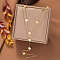 304 Stainless Steel Heart Link Double Layer Chain Y Necklaces for Women, Golden, 15.28 inch(38.8cm)