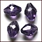 Imitation Austrian Crystal Beads, Grade AAA, K9 Glass, Faceted, Bicone, DarkSlate Blue, 8x11mm, Hole: 0.9~1mm