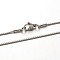Tarnish Resistant 304 Stainless Steel Herringbone Chain Necklaces, with Lobster Claw Clasps, Stainless Steel Color, 15.7 inch(40cm)x1mm