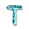 Transparent Resin Alphabet Pendants, Letter Charms, Letter.T, 41~45x33~52.5x8mm, Hole: 3.5mm