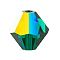 Preciosa® Crystal Beads, Czech Crystal, Bicone(451 69 302 Rondelle), 50730 200 Emerald AB, 3mm, Hole: 0.8mm