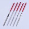 Steel Diamond Files, Graining Burnishing Tools, Stainless Steel Color, 14.2~14.5x0.3~0.6cm, 5pcs/set