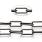 Unwelded Iron Paperclip Chains, Drawn Elongated Cable Chains, with Spool, Gunmetal, 14x6x1.4mm, about 82.02 Feet(25m)/roll