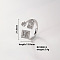 Brass Micro Pave Cubic Zirconia Square Cuff Ring for Women, Minimalist Versatile Luxury Cool Open Ring