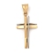 Tarnish Resistant 304 Stainless Steel Pendants, Cross, Golden & Stainless Steel Color, 36x20x4mm, Hole: 10x4mm
