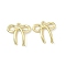 Alloy Pendants, Rack Plating, Bowknot, Golden, 20x19.5x3mm, Hole: 1.6mm