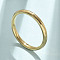304 Stainless Steel Plain Band Rings, Golden, 2mm, US Size 7 1/4(17.5mm)