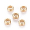 Ion Plating(IP) 304 Stainless Steel Beads, Grooved Beads, Column, Real 18K Gold Plated, 10x5mm, Hole: 6mm
