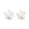Matte Alloy Beads, Star, Matte Silver Color, 10x10x6mm, Hole: 1.4mm
