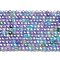 Cubic Zirconia Bead Strands, Faceted Round, Mixed Color, 3mm, Hole: 0.6mm, about 131pcs/strand, 14.76''(37.5cm)