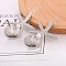 Shell & Starfish Alloy Hair Barrettes, Frog Buckle Hairpin for Women Girls, with Plastic Imitation Pearl, Platinum, 55~56mm