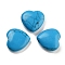 Heart Synthetic Turquoise  Palm Stones, Anxiety Healing Thumb Stone, 19.5~20.5x20~20.5x5.8~6.8mm