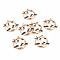 Eco-Friendly Alloy Enamel Pendants, Cadmium Free & Lead Free & Nickel Free, Light Gold, Ring with Crane, Blue, 29x32x1.5mm, Hole: 1.8mm