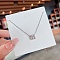 Stainless Steel Cable Chain Necklaces, Rhinestone Pendant Necklaces, Ring, 8.27~19.69 inch(21~50cm)