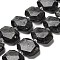 Natural Larvikite Beads Strands, with Glass Beads, Faceted, Rectangle, 20.5~22.5x15.5~16.5x6.5~7.5mm, Hole: 1.6mm, about 21pcs/strand, 15.12~15.28''(38.4~38.8cm)
