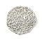 Alloy Pendants, Rack Plating, Platinum, Flat Round, 30x30x2mm, Hole: 1mm