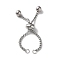 Non-Tarnish 304 Stainless Steel Adjustable Finger Ring Findings, Slider Chains for Finger Ring Making, Stainless Steel Color, 108mm