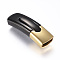 Polished 304 Stainless Steel Magnetic Clasps, Rectangle, Gunmetal & Golden, 44x13.5x8mm, Hole: 5x11mm