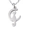 Non-Tarnish 201 Stainless Steel Kitten Pendant Necklaces, with Cable Chains and Lobster Claw Clasps, Crescent Moon with Cat, Stainless Steel Color, 15.74 inch(40cm), 1.5mm