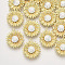 Alloy Pendants, Flower, Light Gold, 27.5x24x6mm, Hole: 2mm