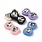 Acrylic Cabochon, with Acrylic Rhinestone, Bowknot, Mixed Color, 22.5x41.5x8mm