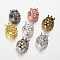 Lion Head Alloy Beads, Mixed Color, 15x11.5x7.5mm, Hole: 2mm