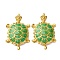 304 Stainless Steel Enamel Big Pendants, Sea Turtle Charm, PVD Vacuum Plating, Real 18K Gold Plated, Green, 57x35.5x8.5mm, Hole: 1.6mm