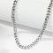 Non-Tarnish Stainless Steel Cuban Link Chain Necklaces, Stainless Steel Color, 17.72 inch(45cm)
