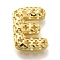 Brass Pendants, Hollow Letter Charms, Rack Plating, Long-Lasting Plated, Cadmium Free & Lead Free, Letter E, 20.5x15.5x7.5mm, Hole: 5x2.7mm