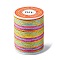 Segment Dyed Twisted Waxed Polyester Cord, Round, Colorful, 1mm, about 12.03 Yards(11m)/Roll