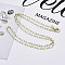 Brass Paperclip Chains, Drawn Elongated Cable Chain Necklace Making, with Lobster Claw Clasps, Light Gold, 17.71 inch(45cm) long, Link: 5x2x0.7mm, Jump Ring: 4x1mm