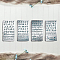 4Pcs 4 Styles Carbon Steel Cutting Dies Stencils, for DIY Scrapbooking/Photo Album, Decorative Embossing DIY Paper Card, Alphabet & Number, Matte Platinum Color, 17.7x10.1x0.05cm